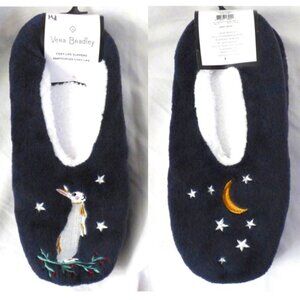 Vera Bradley Soft Fleece Slippers, size M (7-8), Winter Forest, NWT